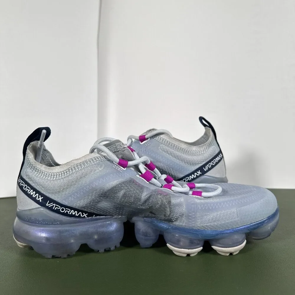 Nike Air VaporMax 2019 Shoes Womens Size 5.5 Gray Purple Running AR6632-023